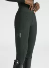 Maximilian Outline Lovagló Leggings (hunter green), XS