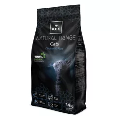   Rex Natural Range Adult Cat - Chicken & Rice csirkés rizses gazdaságos macskaeledel - 14kg