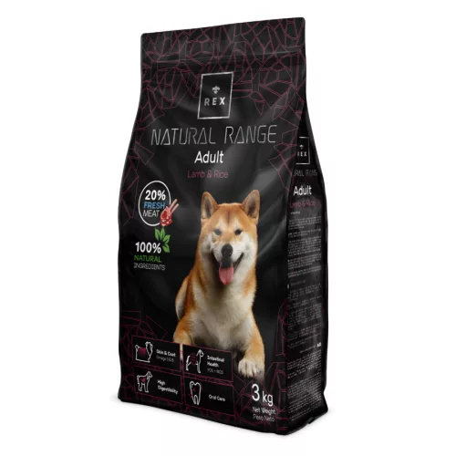 Rex Natural Range Lamb and Rice bárányos rizses szárazeledel - 3 kg