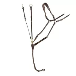   Ikonic Trotter martámaszos szügyelő -fekete, póni, ezüst csat