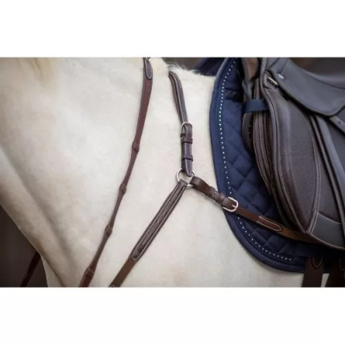 Ikonic Large Bridge szügyelő - stötébarna, cob, arany csat