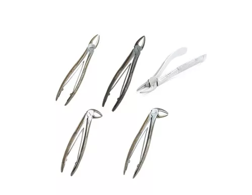 Set of 5 Wolf Tooth Forceps